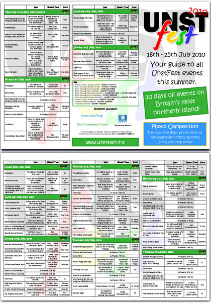 UnstFest Programme 2010